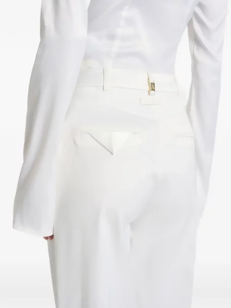 Pantaloni Manière De Voir din satin alb