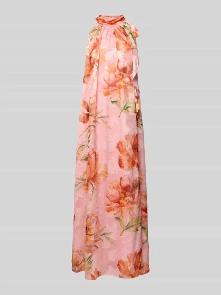 Sukienka wieczorowa z drapowanym kołnierzem Adrianna Papell