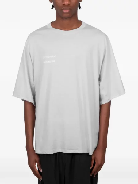 Scurt tricou Optimistic Runners cu imagine gri