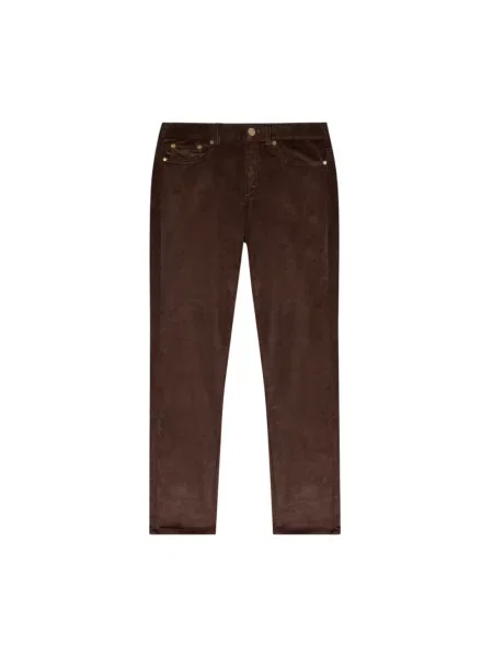 Spodnie Brooks Brothers sztruksowe brązowe