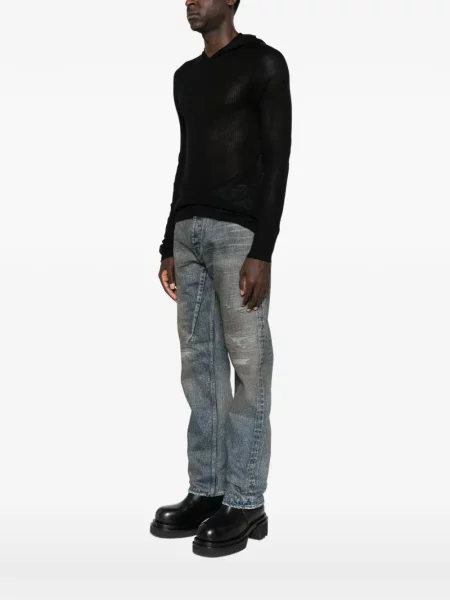 Pulover Rick Owens cu glugă negru