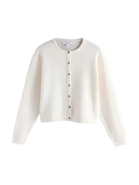 Next Geacă tricotată ecru