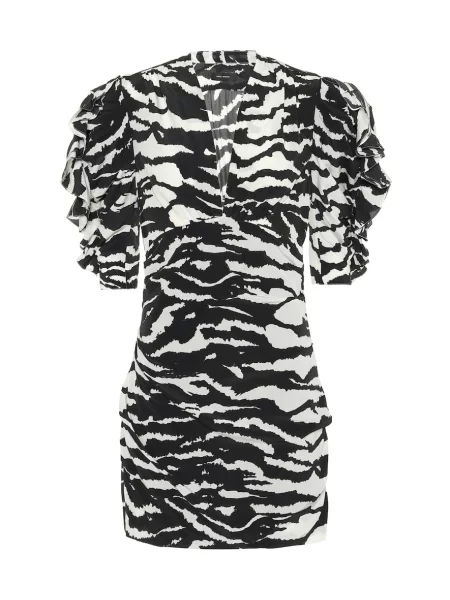 Rochie Isabel Marant cu imagine cu imprimeu animal print negru