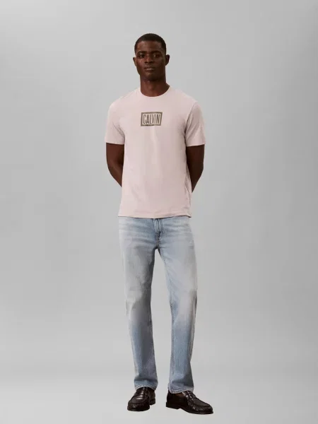 Calvin Klein Jeans koszulka Mężczyźni Dżersej beżowy|szary S beżowa