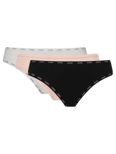 GUESS Slip ecru / negru alb