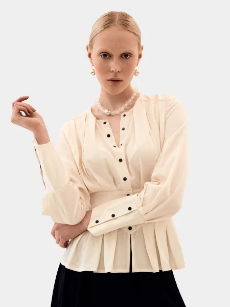 Блуза КОБЗАРТ молочний бавовна/віскоза