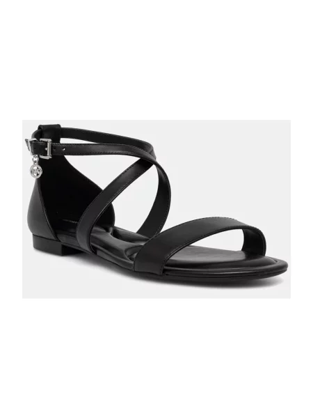 MICHAEL Michael Kors sandały na płaskim skórzane Alexa Flex Flat Sandal czarne