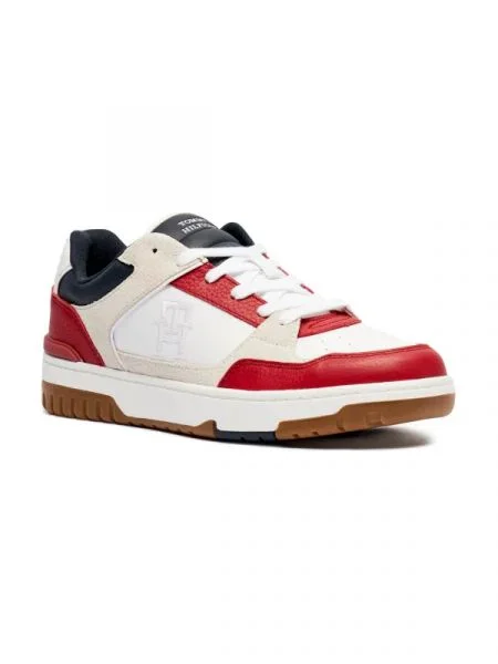 Tommy Hilfiger De piele sneakers BASKET roșu