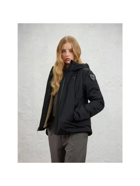 Kurtka z detalem z logo krój regular fit model ERIE' Blauer czarna