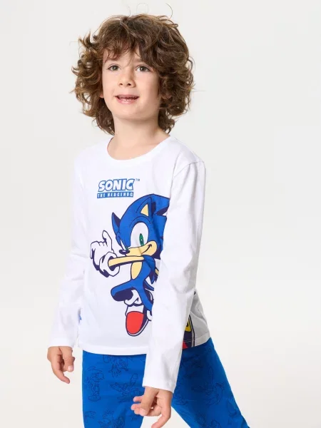 Sinsay Dvoudílné pyžamo Sonic the Hedgehog modrá
