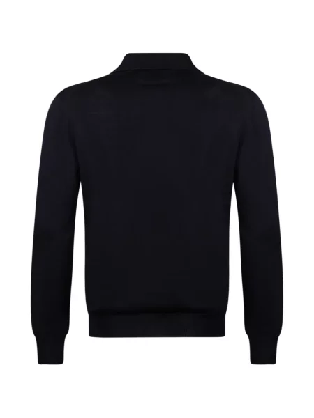 Gulerat lung tricou polo Gran Sasso albastru