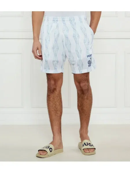 Hugo Blue Pantaloni scurți Niteam | alb