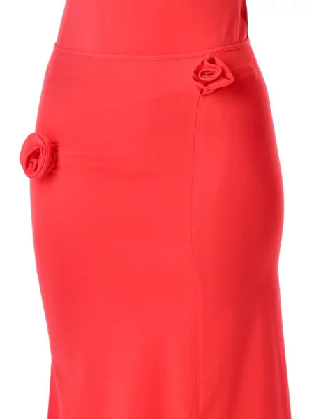 Fustă midi Coperni cu model floral roșu