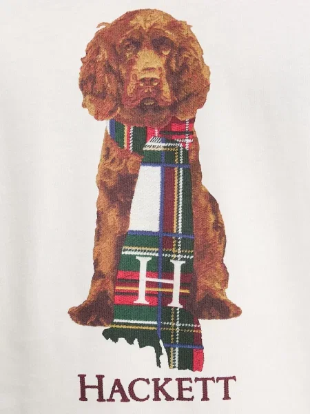 Футболка Hackett London с принтом белая