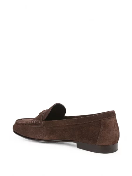 Pantofi loafer Veronica Beard din piele de căprioară maro