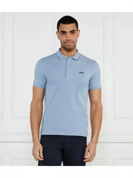 BOSS GREEN Polo paule 4 albastru