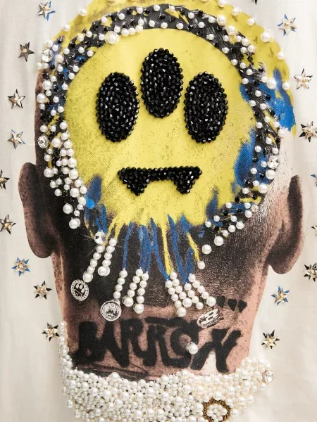 Футболка Barrow з принтом бежевий