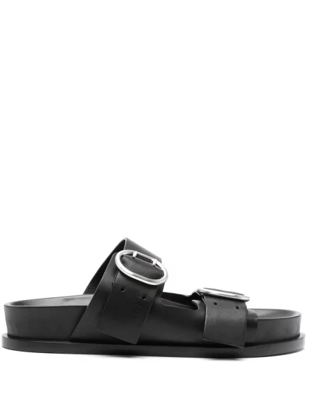 Sandale Jil Sander din piele cu cataramă negru