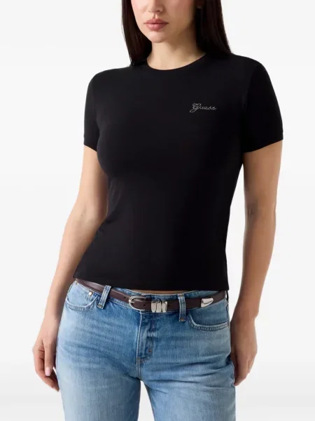 Tricou Guess cu autograf negru