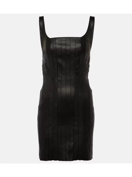 Rochie Stouls din piele negru