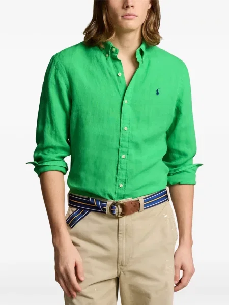 Matlasat tricou polo Polo Ralph Lauren cu decolteu rotund cu autograf roșu