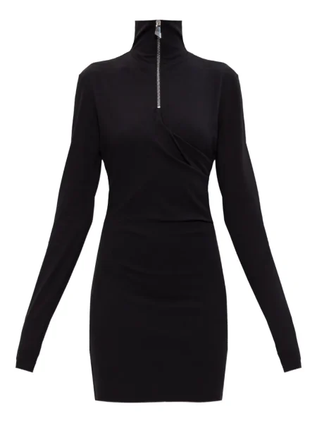 Rochie mini The Attico de costum de jumătate de fermoar negru