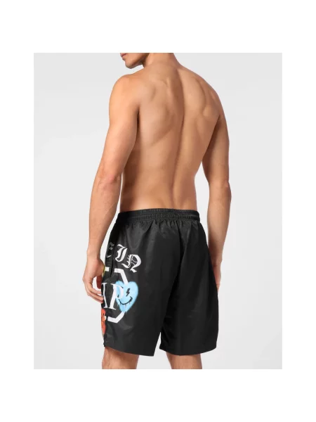 Szorty Philipp Plein z nadrukiem czarne