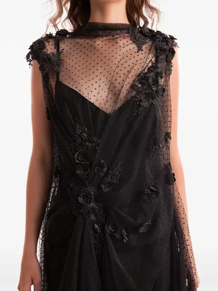 Rochie maxi Gemy Maalouf drapată negru