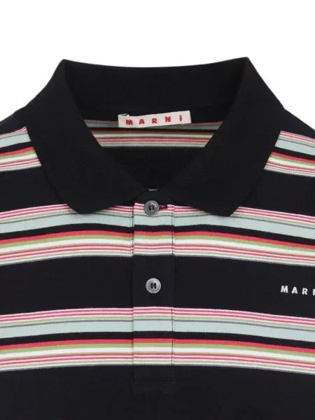 Lung tricou polo Marni negru