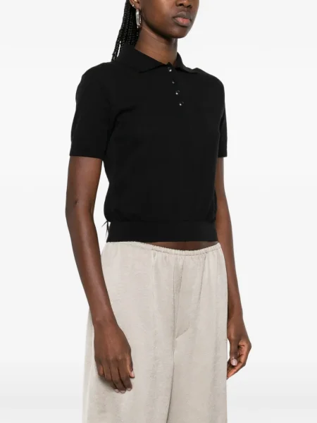 Polo Nanushka tricotate negru