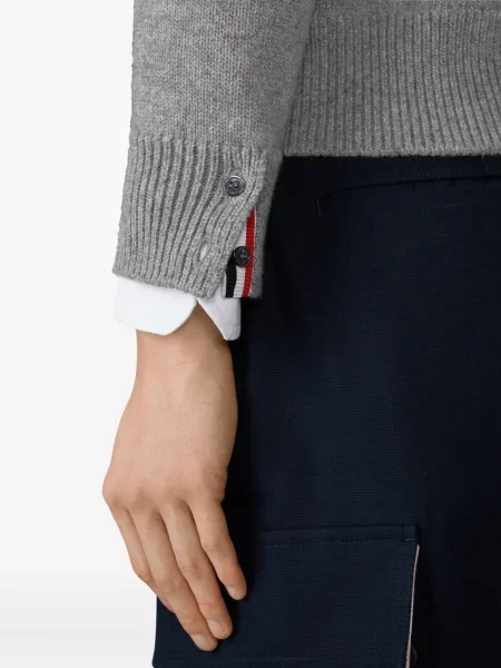 Pulover Thom Browne cu dungi gri