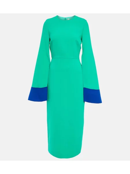 Volnena midi obleka Roksanda modra