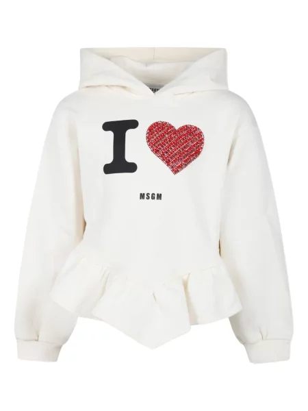 Bluza z kapturem dziecięca Msgm biała