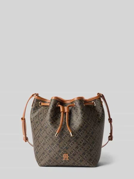 Torba na ramię z imitacji skóry Tommy Hilfiger czarna