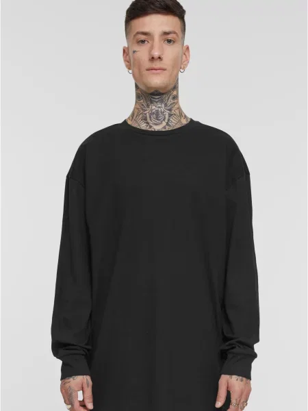 Tricou cu mânecă lungă Urban Classics negru