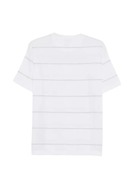 Tricou Eleventy cu dungi alb