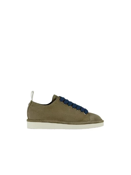 Sneakersy Panchic sznurowane zamszowe zielone