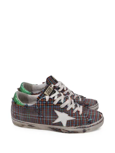 Sneakerși Golden Goose Superstar în carouri albastru
