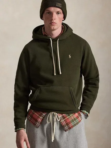 Polo Ralph Lauren hanorac cu glugă pentru bărbați cu verde