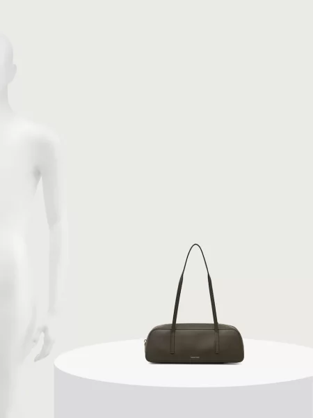 Calvin Klein Táska Foil Logo Bauletto Sötétzöld zöld