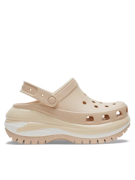 Классические шлепанцы Crocs бежевые