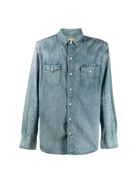 Koszula casualowa z imitacji denimu Polo Ralph Lauren niebieska