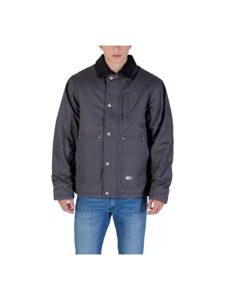 Kurtka jeansowa Tommy Jeans z kołnierzem szara