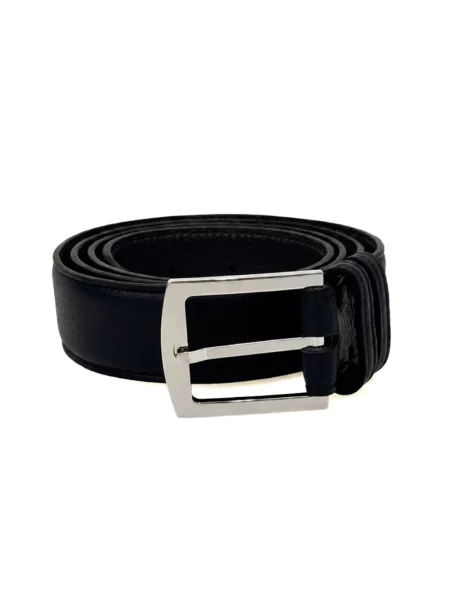 Cu centură curea Kiton din piele cu cataramă negru