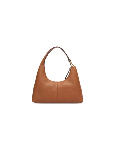 Ročna torba Calvin Klein Slouchy Leather Shoulder Bag Zelena rjava