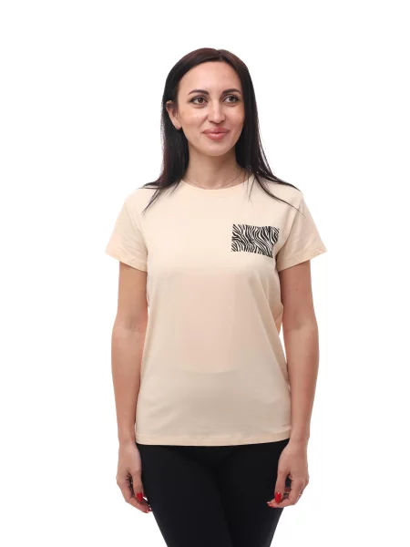 Футболка Est. 1991 бежевая