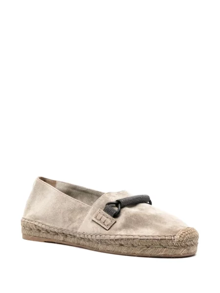 Iš natūralios odos espadrilės Brunello Cucinelli su sagtimis