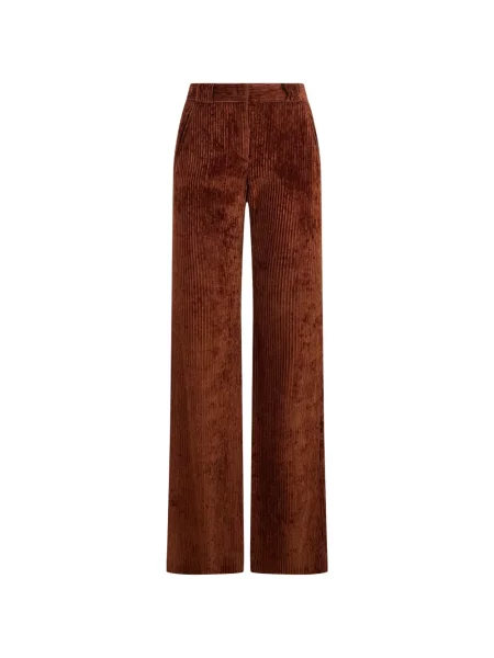 Pantaloni Alberta Ferretti de catifea cord maro