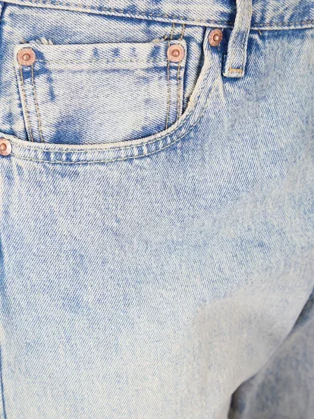 Cropp blugi drepți Levi's® zdrențuiți cu 5 buzunare albastru