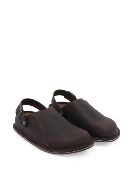 Papuci tip mules Birkenstock din piele maro